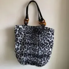 トートバック 豹柄 ファー素材
