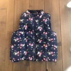 【美品】BabyGAP 中綿ダウンベスト 花柄 95