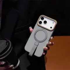 【訳あり】iPhone17Proケース MagSafe対応 グレー グリップのサムネイル