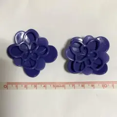 Crocs 花形アクセサリー パープル 2個セットのサムネイル