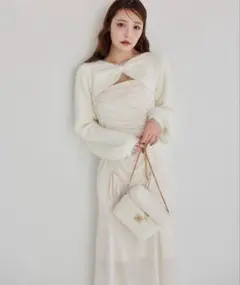 ナイスクラップ アンサンブルワンピース アイボリー