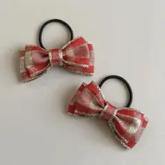 ミニツイン リボン ヘアゴム (127)