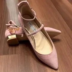 未使用　MODE ET JACOMO 花刺繍　ストラップ付きパンプス