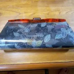 大島紬　クラッチバッグ