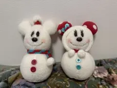 ミッキー ミニー 雪だるま ぬいぐるみ 2016年