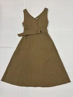 アンタイトル UNTITLED ロングジャンパースカート ベルト付0 XS日本製