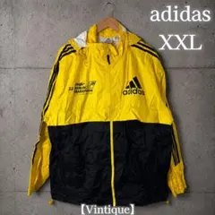 adidas ナイロンジャケット XXL 黄黒