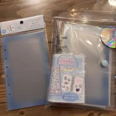 【正規品】クーリア公式　水色　透明シールバインダー シール帳　シールシートセット