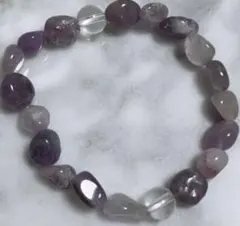 アメジスト タンブル デザインブレスレット デザブレ 天然石 パワーストーン