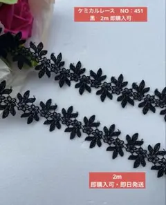ケミカルレース　NO：451 黒　2m 即購入可