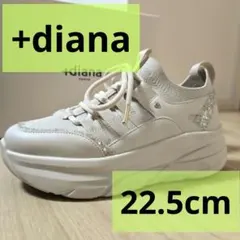 diana 厚底 スニーカー 撥水 ニット アイボリー 白 スリッポン - メルカリ