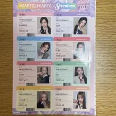 Hearts2Hearts seventeen 学生証風ステッカー