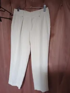 LAUTREAMONTロートレアモン アイボリーストライプ カジュアルスラックス