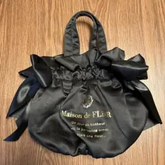 Maison de FLEUR リボン ハンドバッグ ブラックのサムネイル