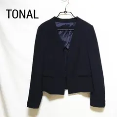 TONAL トーナル ノーカラージャケット ジャケット サイズ38