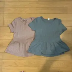 フレアシルエットTシャツ 100cm 2色セット
