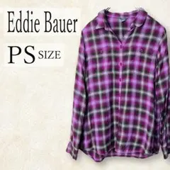✨Eddie Bauer✨エディーバウアー タータンチェック シャツ 紫 PS