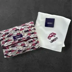 LIBERTY リバティ　カーズ　タオルハンカチ＆ポケットティッシュケースセットのサムネイル