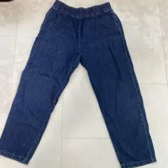 GU メンズ デニムパンツ インディゴ Lサイズ ウエストゴムのサムネイル