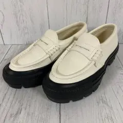 【超美品】CONVERSEオールスター チャンク ローファー厚底23㎝ホワイト