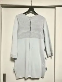 【美品】リボン付ライトブルーロングカーディガン GALLERY VISCONTI