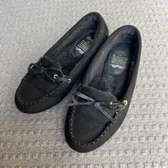 Perky 黒スエードリボン付きモカシン 23.5センチ