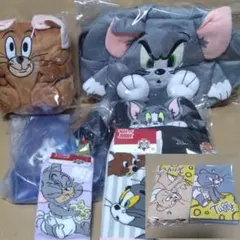トムとジェリーぬいぐるみ　ぬいぐるみバッグ　立体アップリケポシェット　9個セット