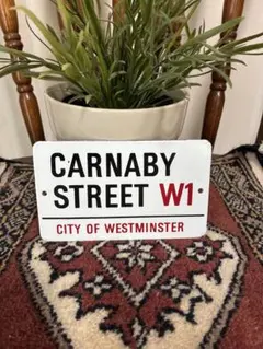 Carnaby Street W1 ロンドン 道路標サインプレート　イギリス英国のサムネイル
