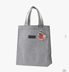 ファミリア　バッグ　トートバッグ　ブラック　ギンガムチェック