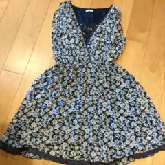 axes フラワープリント ノースリーブワンピース