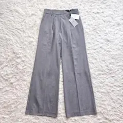 新品タグ付✨ スローブイエナ　ワイドスラックスパンツ　グレー　センターライン