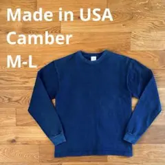Camber アメリカ製 M 長袖T 肉厚 ヘビーウェイト フェード ネイビー