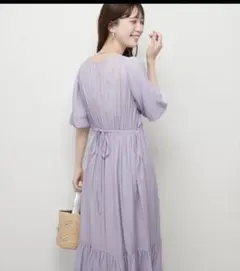 ナチュラルクチュール　ワッシャーカシュクールワンピースのサムネイル