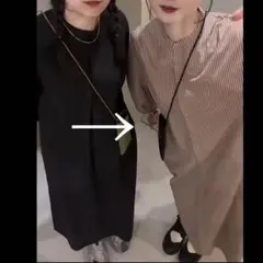 a*a様 無印良品 今期新作 乾きやすいブロード 七分袖ワンピース