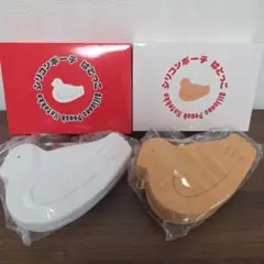 鳩サブレー 豊島屋 はとっこ シリコンポーチ 2個セット 手提げ箱付き
