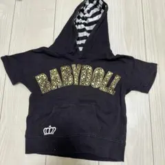 BABYDOLL フード付き半袖パーカー　90センチ