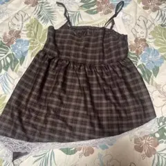 イレヘムチェックレースチュニック