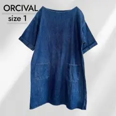 のりすけ様専用　ORCIVAL ボートネック デニム インディゴ　ワンピース　1のサムネイル