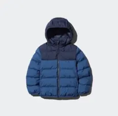 ユニクロ　パフテックウォッシャブルパーカ 青　ブルー 100 男の子　ダウン