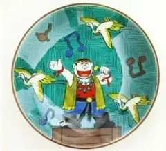 ドラえもん　コラボ　九谷焼　豆皿（青手）