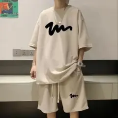 HEIGUO 韓国 半袖セットアップ ルームウェア ストリート