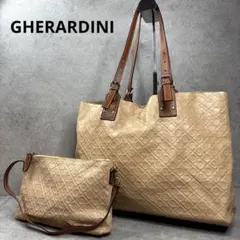 極美品！GHERARDINI ゲラルディーニ　ライトブラウン　トートバッグセット