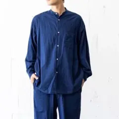 美品 Graphpaper SIDOGRAS Indigo Poplin シャツのサムネイル