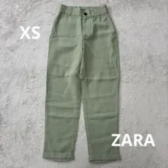 ZARA レーヨン混 テーパードパンツ ライトカーキ XS イージーパンツ ザラ