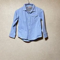 DILASH キッズ 長袖シャツ １３０　青　綿１００％　薄手　爽やかカジュアル