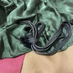 元祖ねここの菊に雪輪の正絹帯揚と金糸絡みの正絹帯締