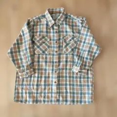 ON LIFE チェック柄長袖シャツ