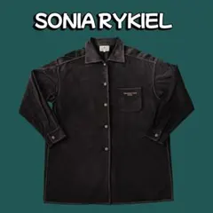 【SALE】SONIA RYKIEL フェイクスエードシャツ　黒　ノームコア