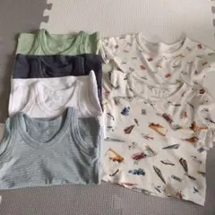 肌着　まとめ売り　90 はたらく車　半袖　タンクトップ