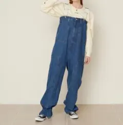 ★新品★ MILKFED.ミルクフェド デニムサロペット Mサイズのサムネイル